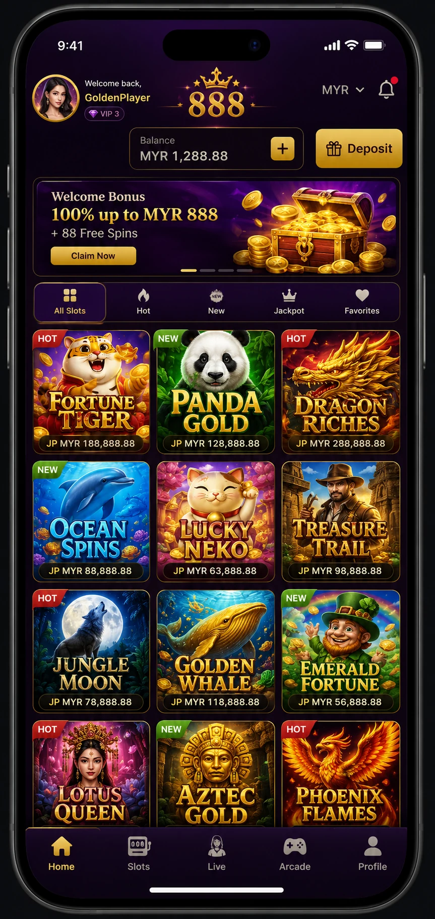 Lobi permainan Mega888